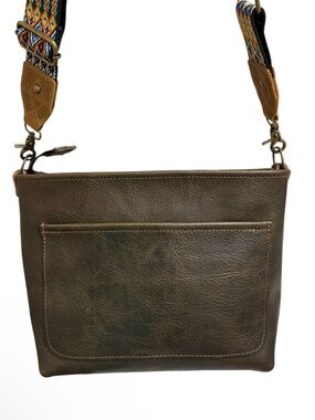 Go forth leather goods small mystery moss bison Avery tote bag